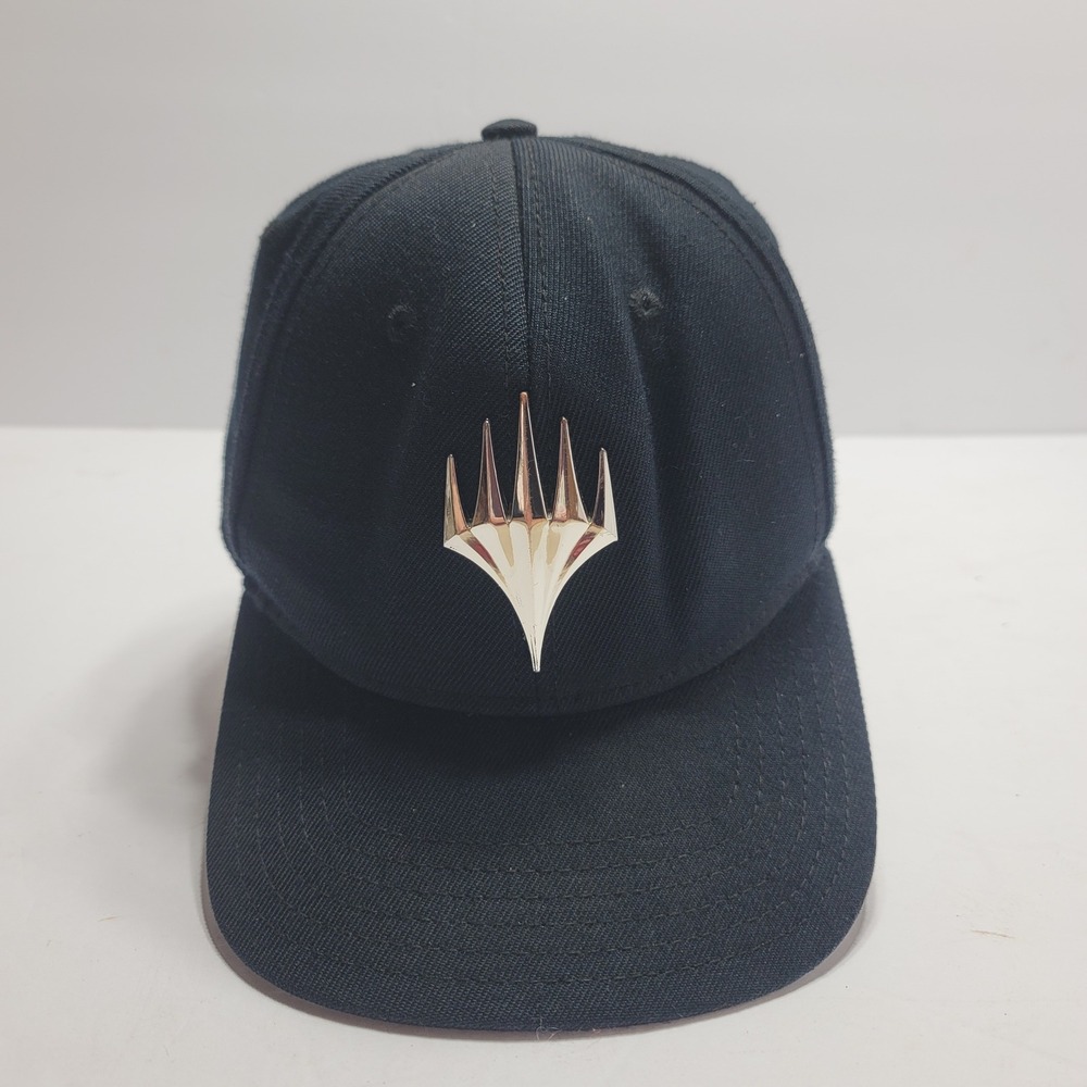 Magic The Gathering MTG Planeswalker Spark Logo Snapback Hat Black Chrome Graphc